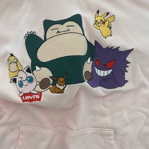 Levi’s x Pokemon 25th Anniversary Pink Long Sleeve Hoodie XL